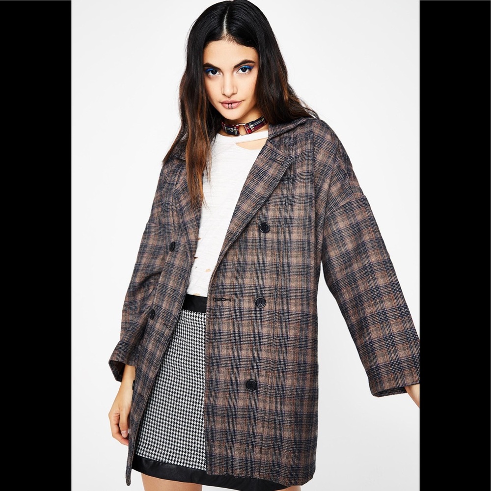 Dolls Kill Boss Up Plaid Jacket